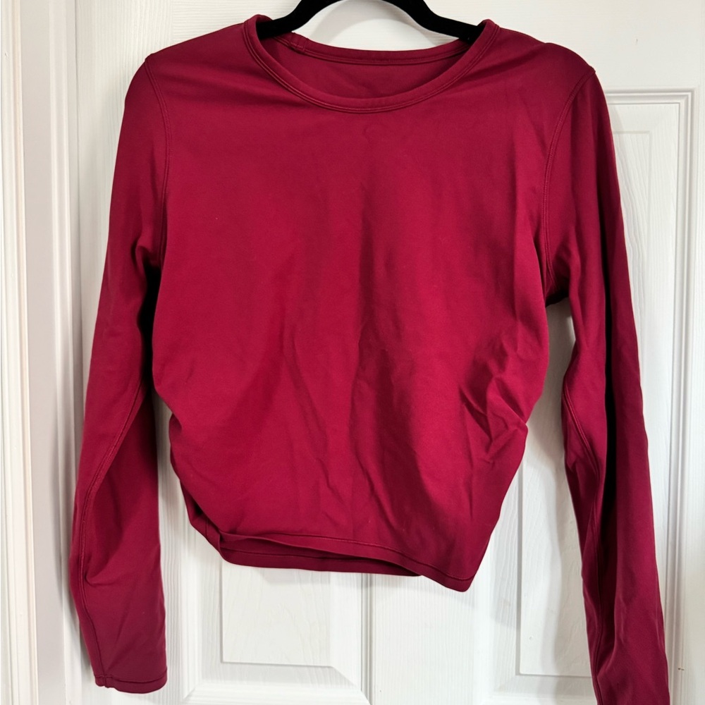 Lululemon all it takes nulu long sleeve crop top - deep luxe